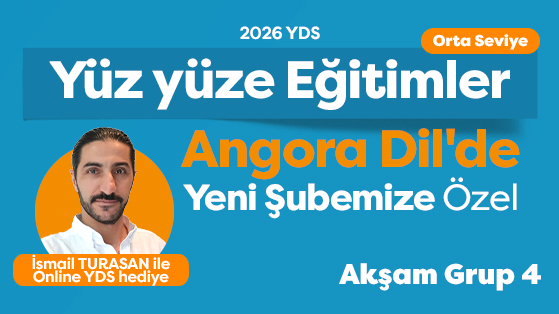 2026 BAHAR KIZILAY YÜZ YÜZE ORTA SEVİYE YDS  Hafta içi akşam grup 4