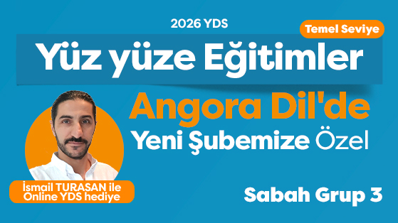 2026 BAHAR KIZILAY YÜZ YÜZE TEMEL SEVİYE YDS HAFTA SONU SABAH GRUP 3