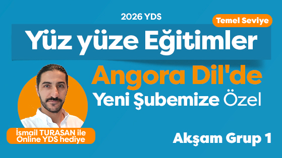 2026 BAHAR KIZILAY YÜZ YÜZE TEMEL SEVİYE YDS HAFTA İÇİ AKŞAM GRUP 1