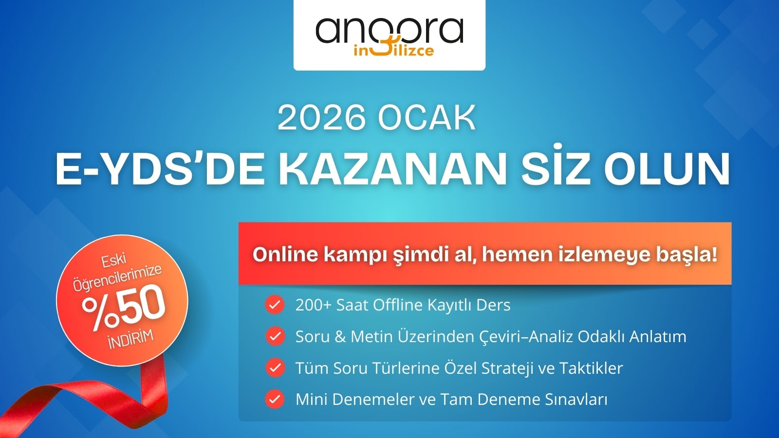 2026 OCAK e-YDS ONLINE KAMP  İSMAİL TURASAN  