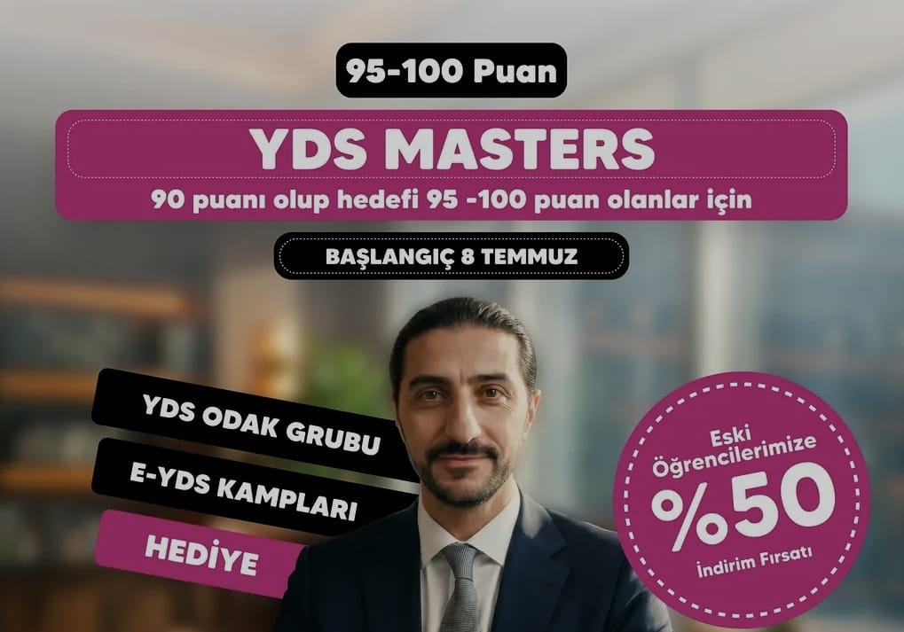 2026 KASIM YDS MASTERS 90+ GRUP İSMAİL TURASAN ( KİTAP SETİ YOK)