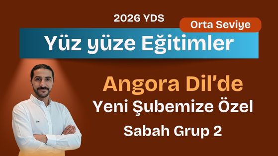2026 BAHAR KIZILAY YÜZ YÜZE ORTA SEVİYE YDS  HAFTASONU SABAH GRUP 2