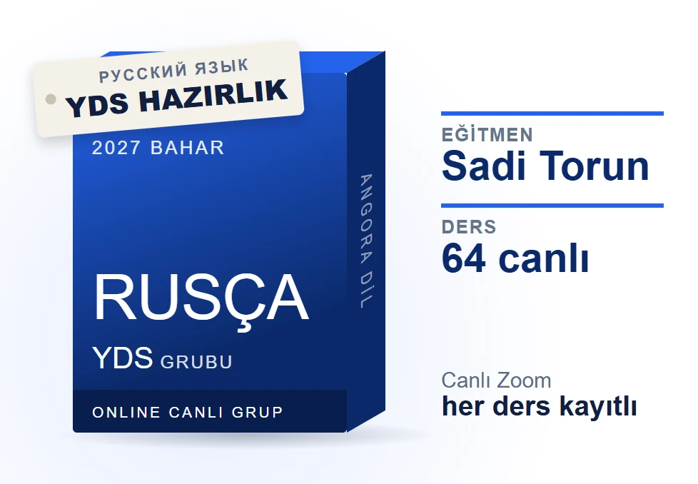 2027 BAHAR RUSÇA YDS GRUBU SADİ TORUN Kitap seti YOK
